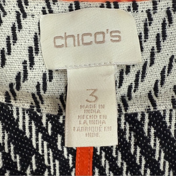 Chico’s Embroidered Open Front Jacket Size 3 Boho Artisanal Floral White Kimono - Picture 4 of 6